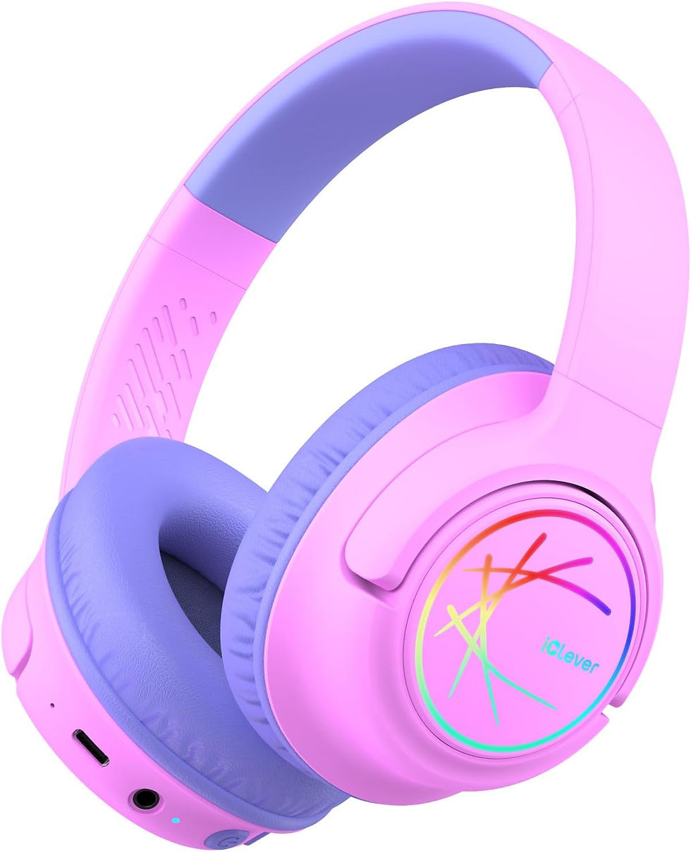 iClever Kids Wireless Headphones (Pink/Blue)