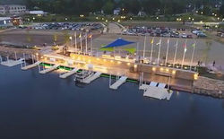 wausau aerial at dusk