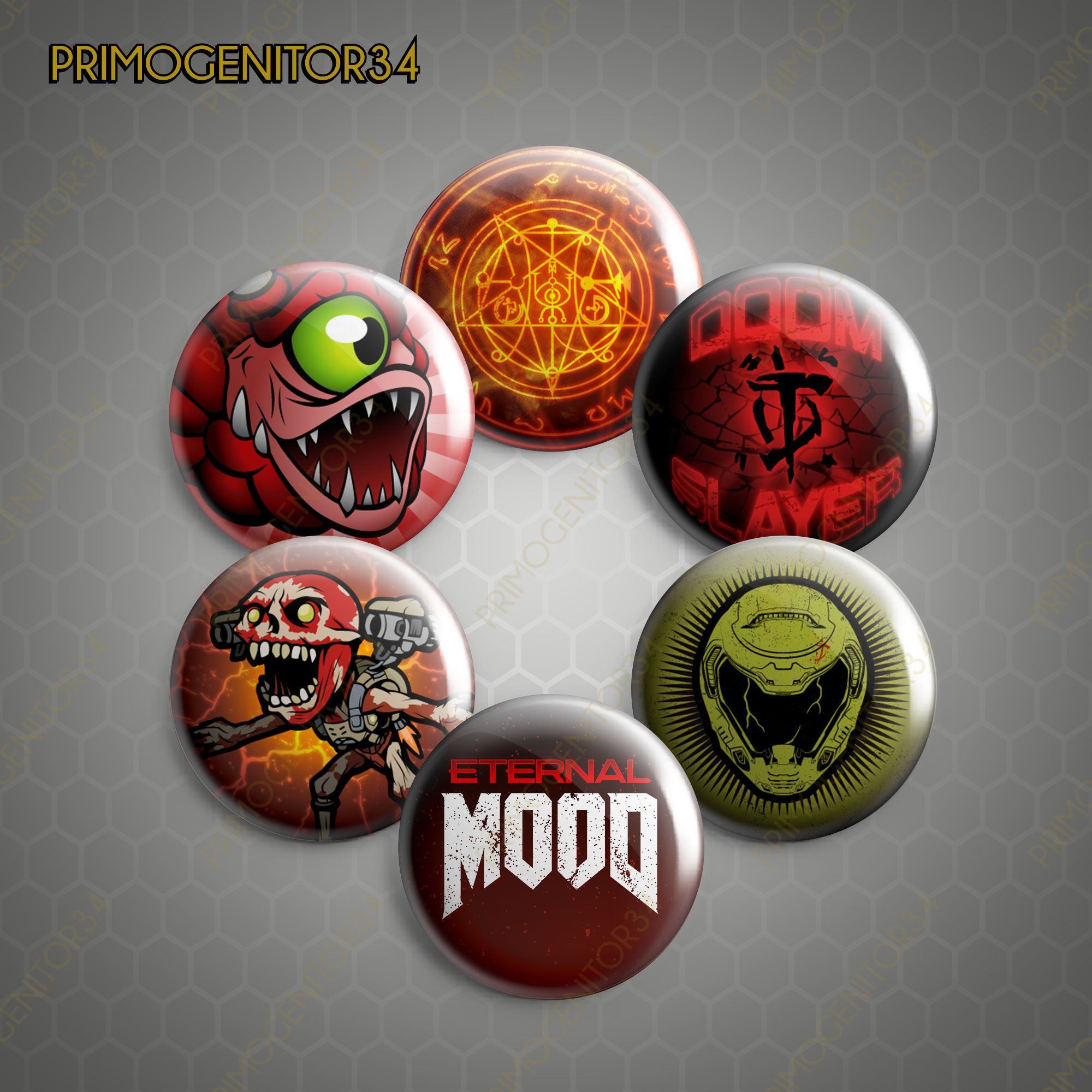 DOOM Button Set