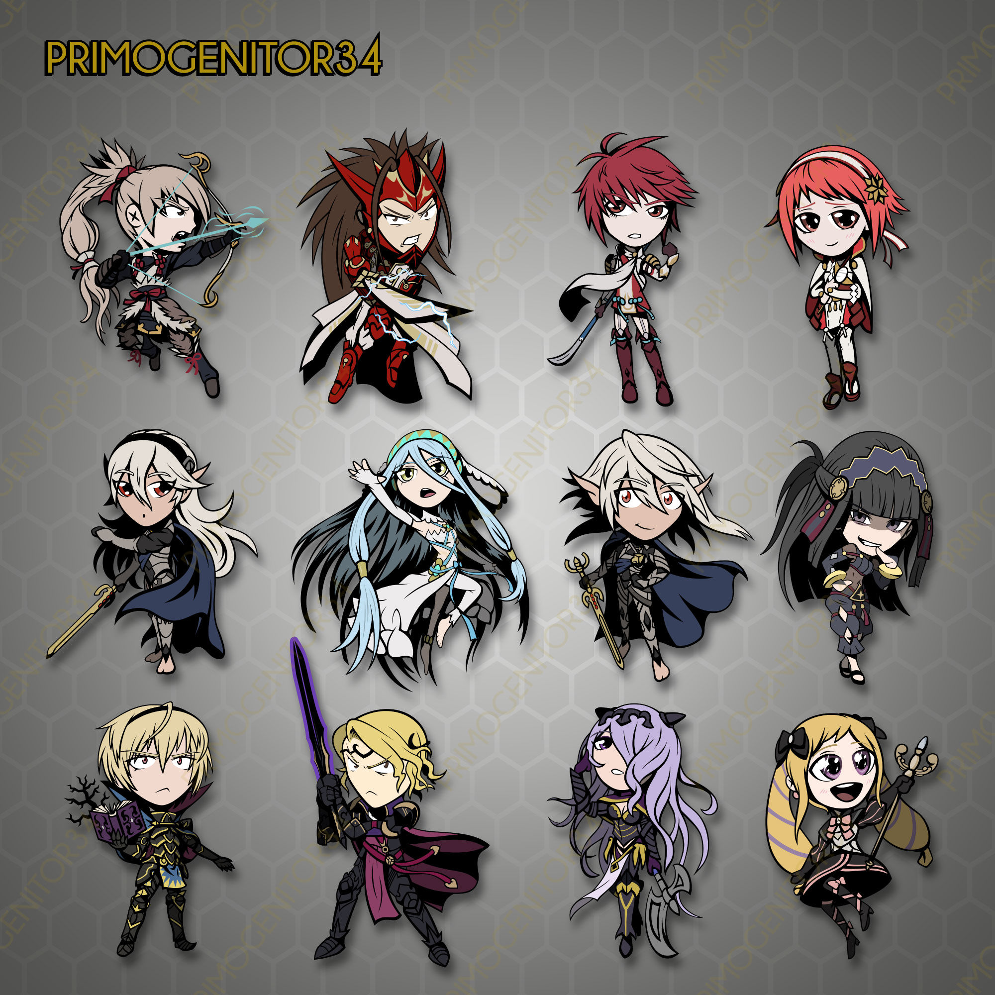 Fire Emblem Fates Chibi Sticker Set