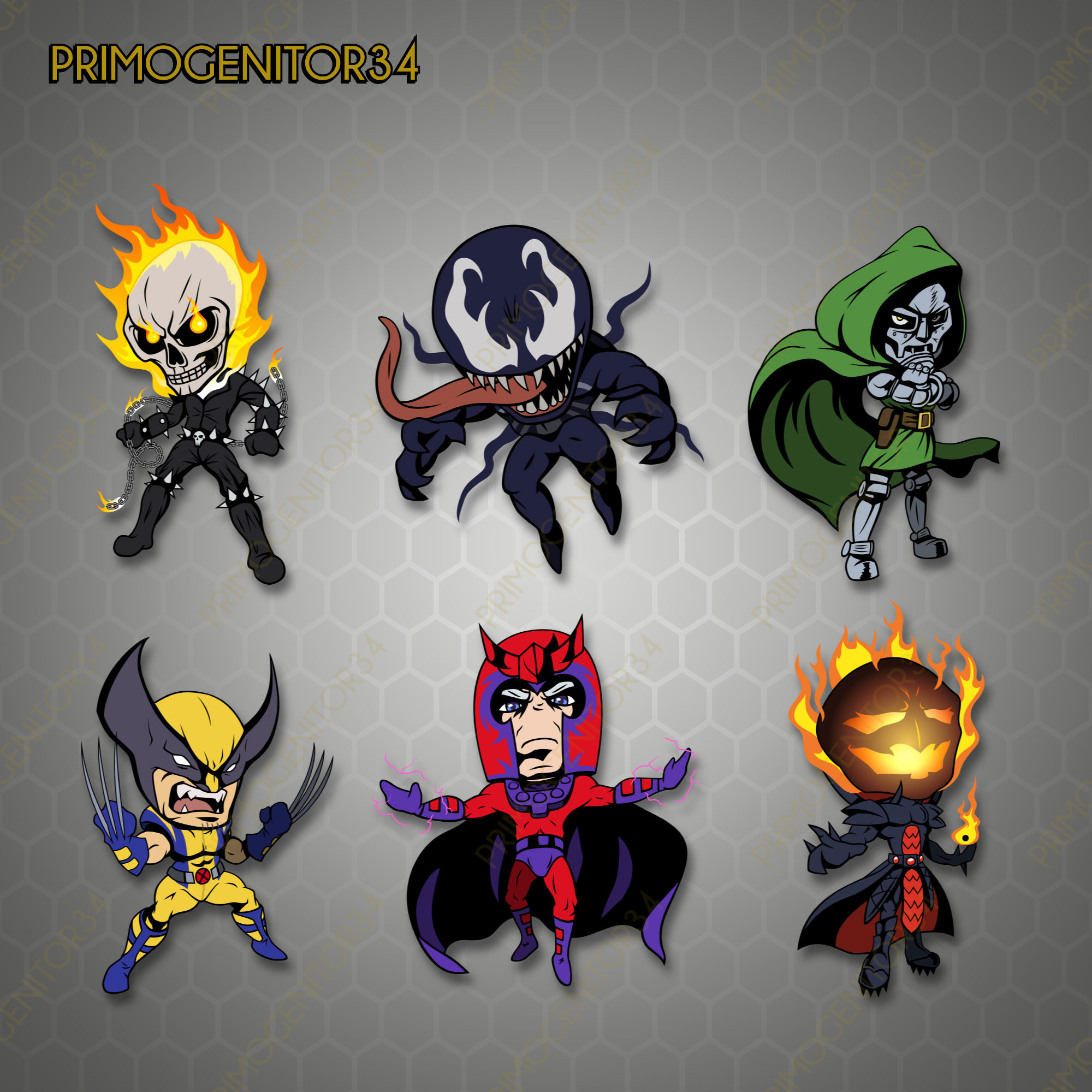 Marvel Chibi Sticker Set