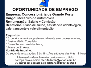MECÂNICO DE AUTOMÓVEIS