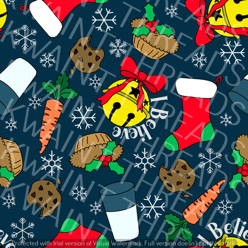 Fabric Mama Christmas Eve Christmas Fabric Organic Cotton Lycra