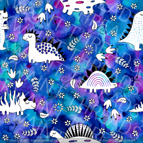 Fabric Mama Dino Garden Dinosaur Fabric On Demand Pre Order Kwaint