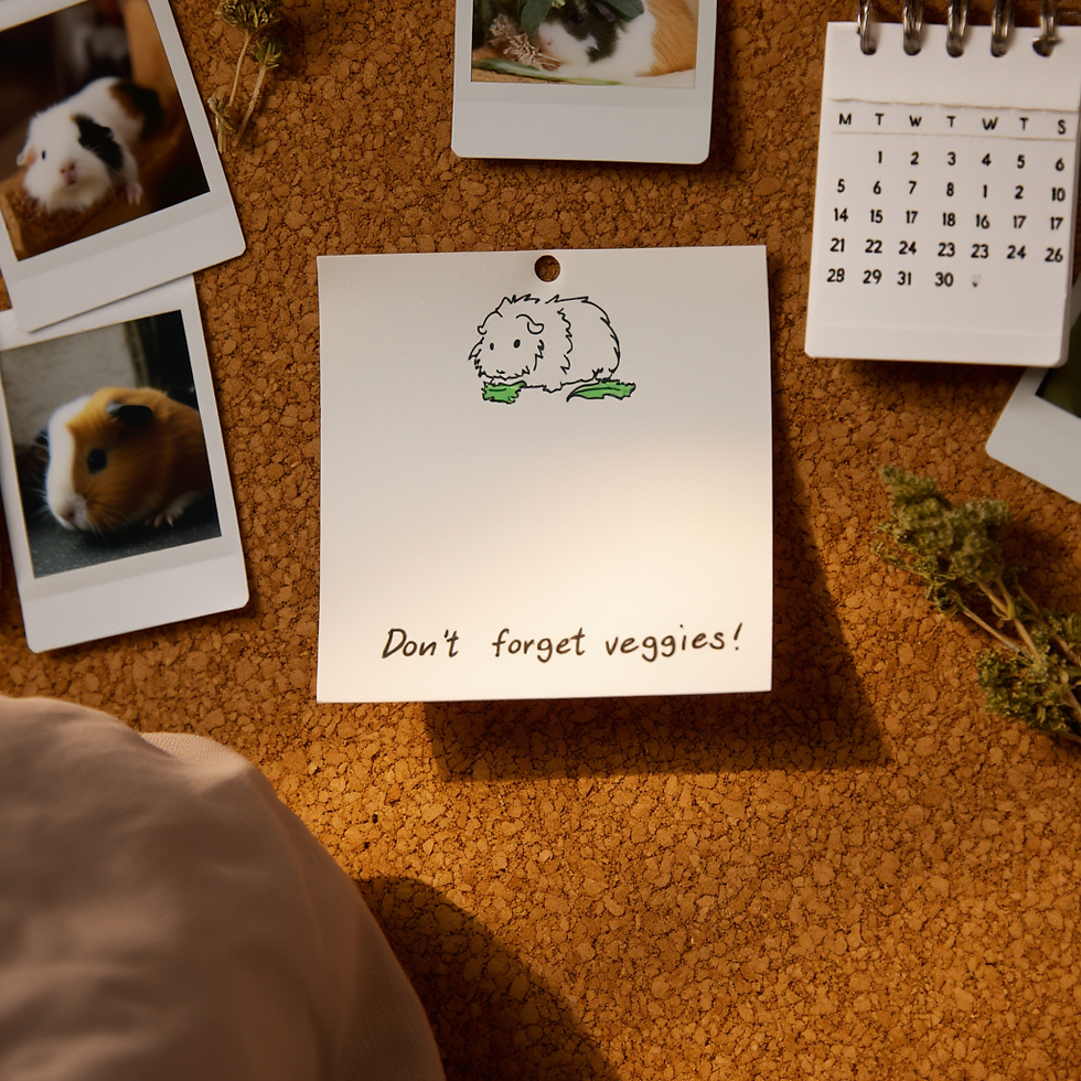 Thumbnail: Guinea Pig "Don't Forget Veggies!" Note Pads Post It Sticky Notes