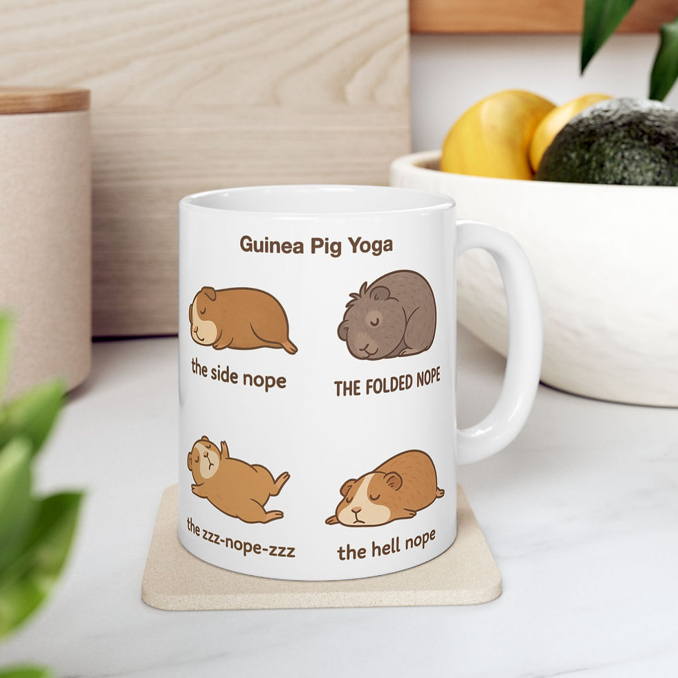 🧘 Guinea Pig Yoga Mug – Master the Art of the Nope (11oz, 15oz)