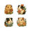 Thumbnail: Cute Guinea Pig Floral Kiss-Cut Stickers | Perfect for Laptop, Scrapbooking