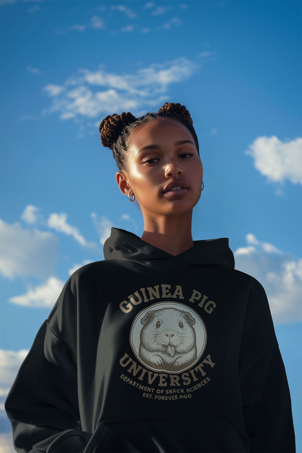 Thumbnail: Guinea Pig U Hoodie – Est. Forever Ago, Snack Dept. Official Gear