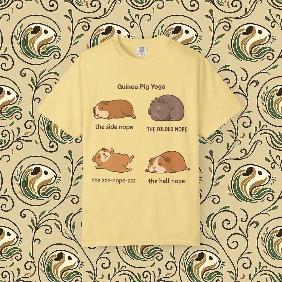 Thumbnail: Guinea Pig Yoga Luxe T-Shirt – Funny Animal Lover Tee for Pet & Zen Fans