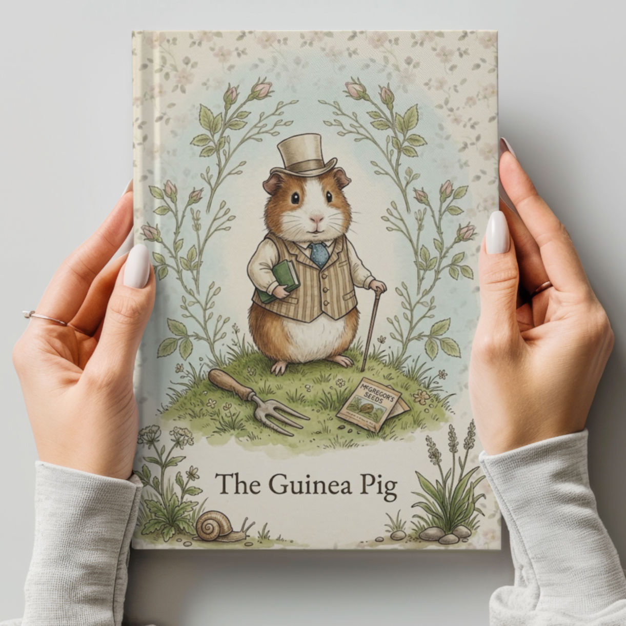 Guinea Pig Gentleman Hardcover Journal - Dapper Pet Notebook Diary