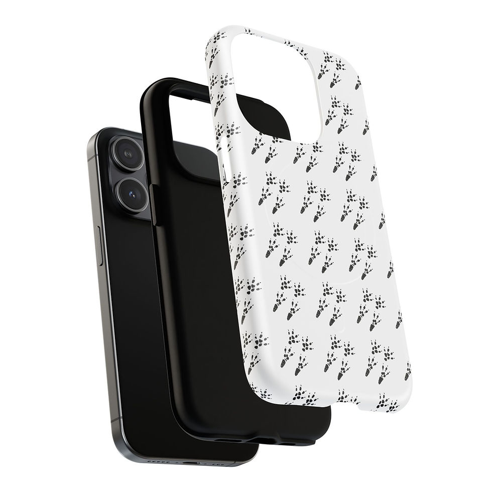 Thumbnail: Guinea Pig Paw Print iPhone MagSafe Case | Minimalist Pet Lover Phone Cover