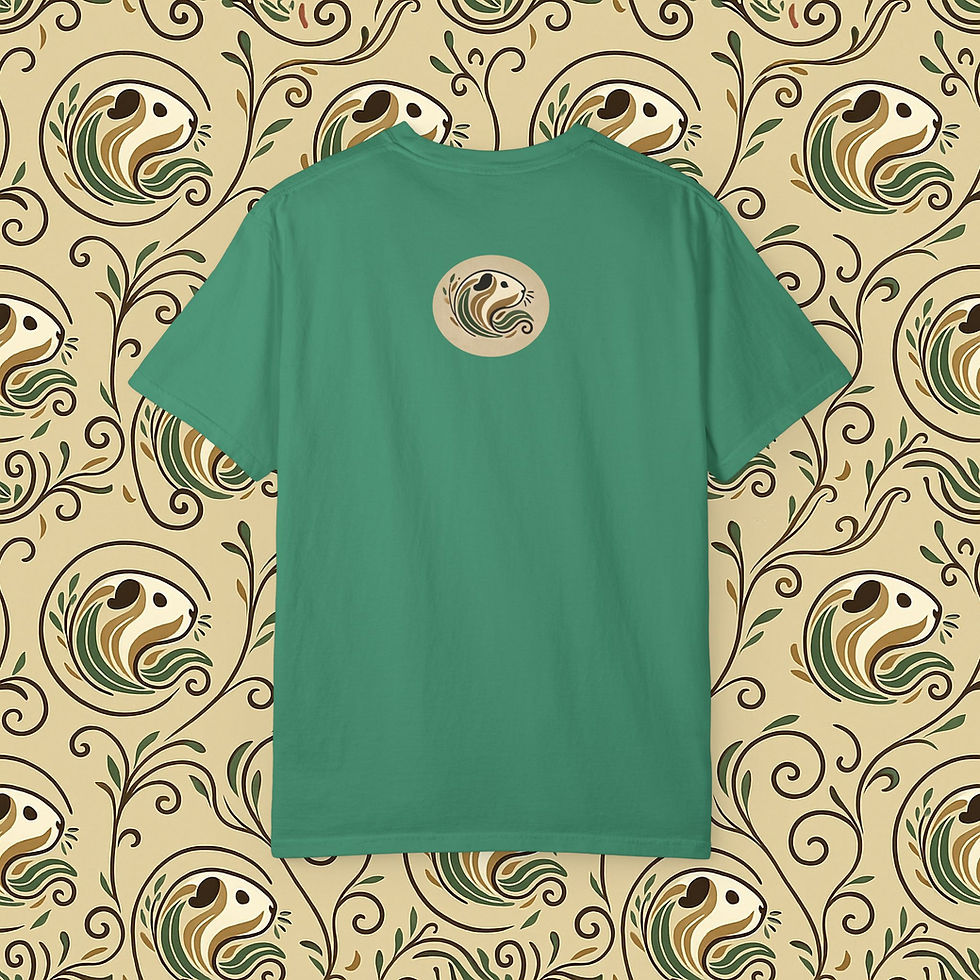 Thumbnail: Guinea Pig Honor Luxe T-shirt – “In Piggies We Trust” Coat of Arms
