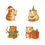 Thumbnail: Christmas Guinea Pig Stickers, Holiday Vinyl Decals Set 3