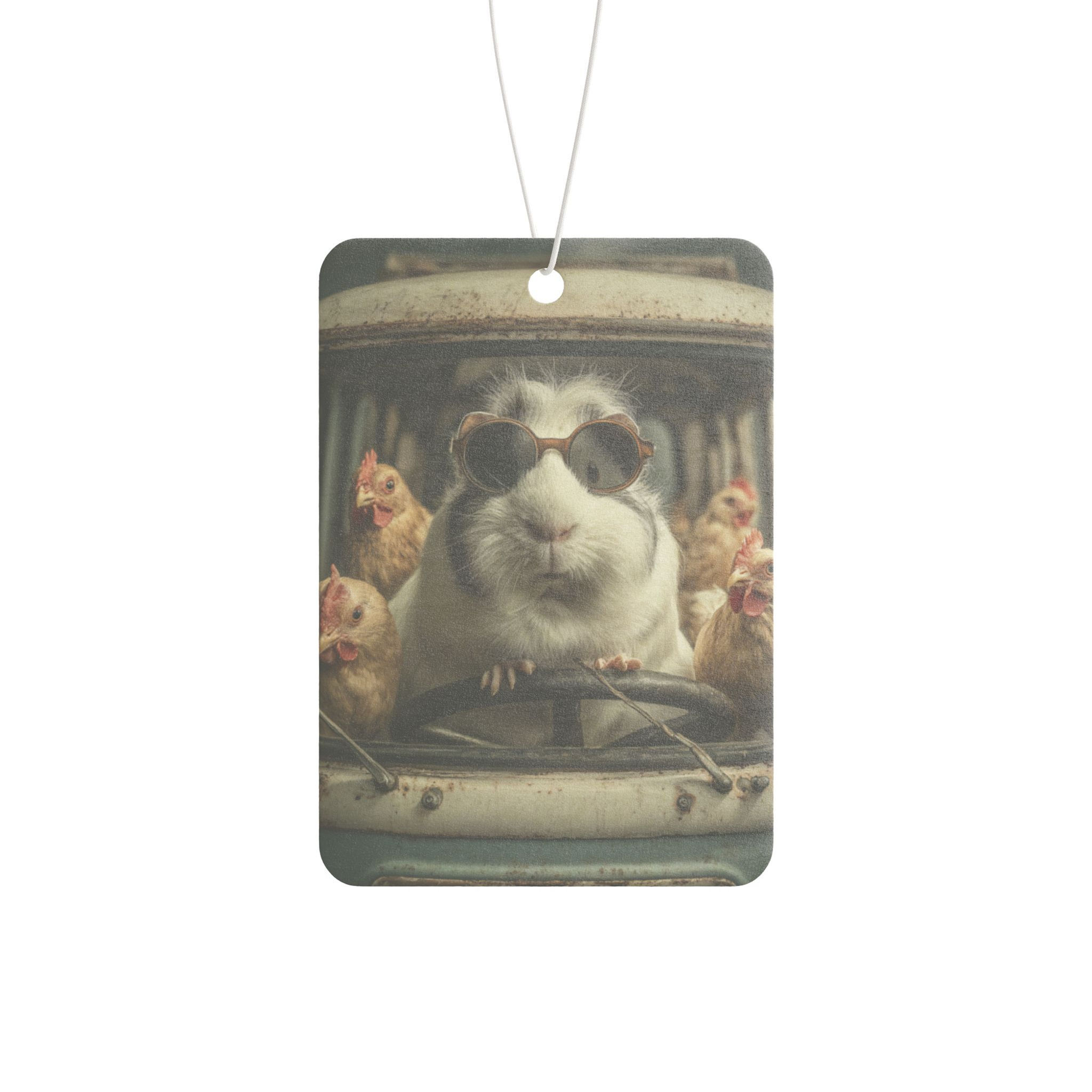 Guinea Pig Car Air Freshener, Vintage Farmhouse Auto Freshener
