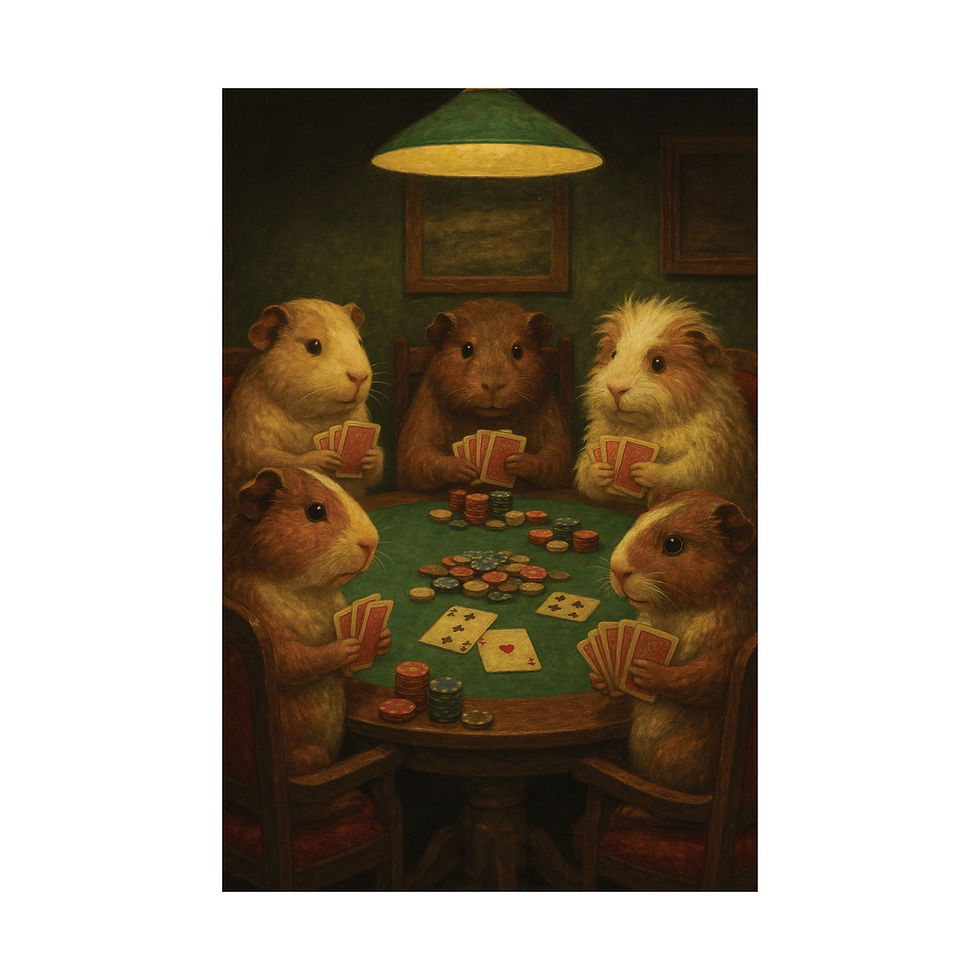 Thumbnail: “Guinea Pigs Playing Poker” Matte Poster –A Whisker-Twitching Twist on a Classic