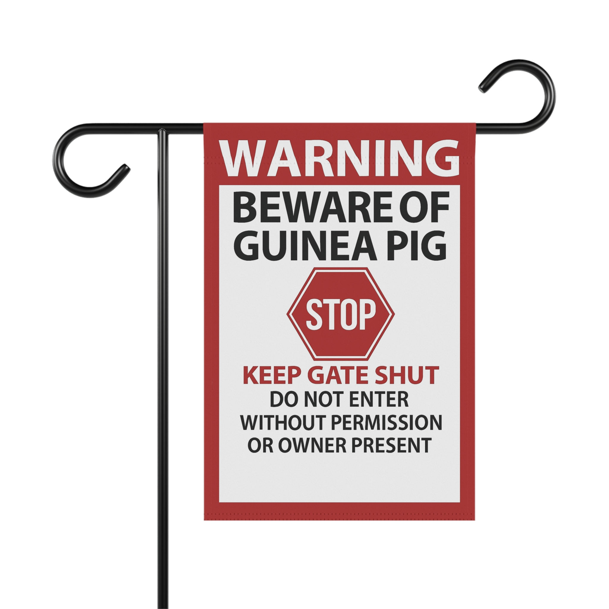 Banner, Beware of Guinea Pig Garden & House Decor