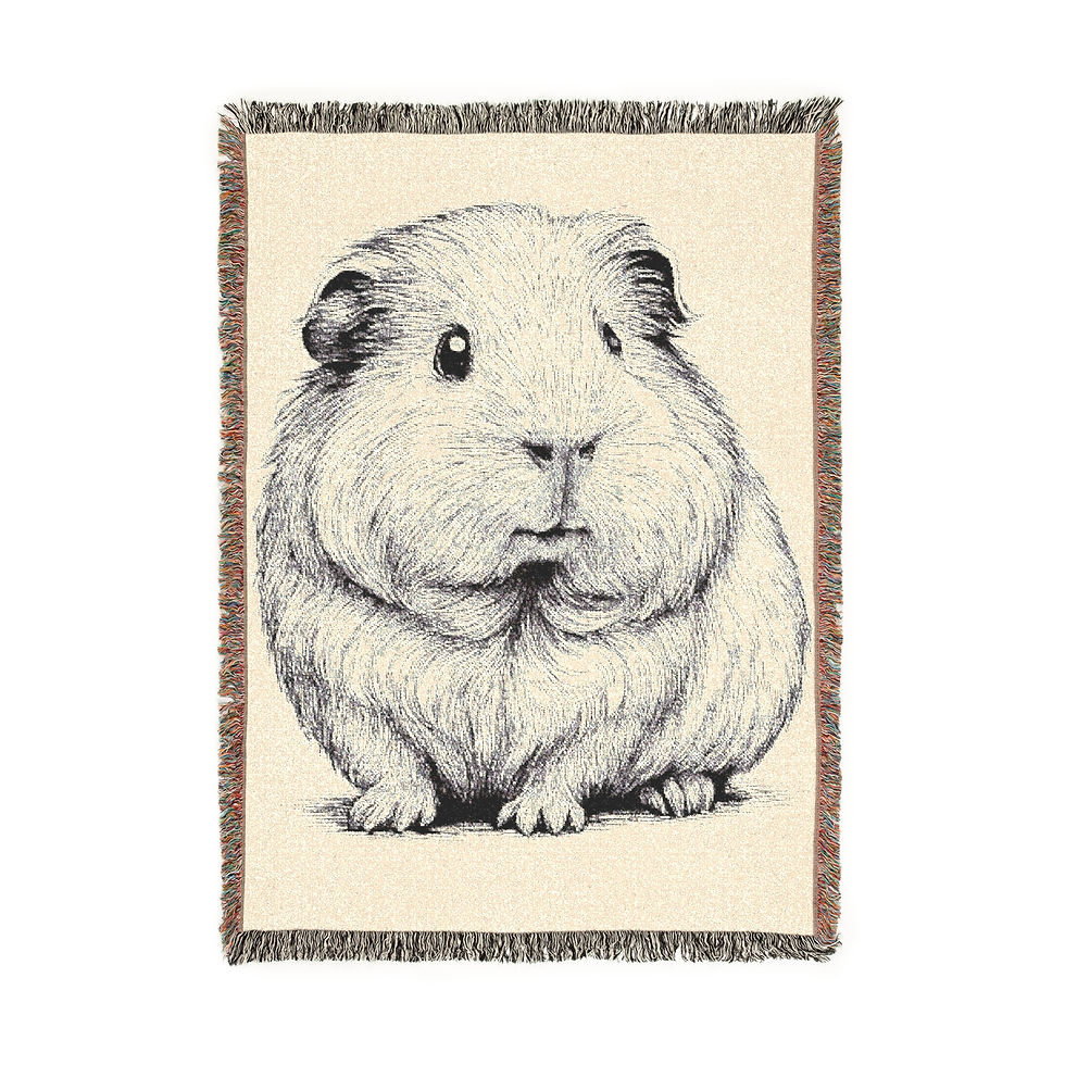 Cozy Guinea Pig Woven Blanket – Unique Animal Lover Gift & Home Décor