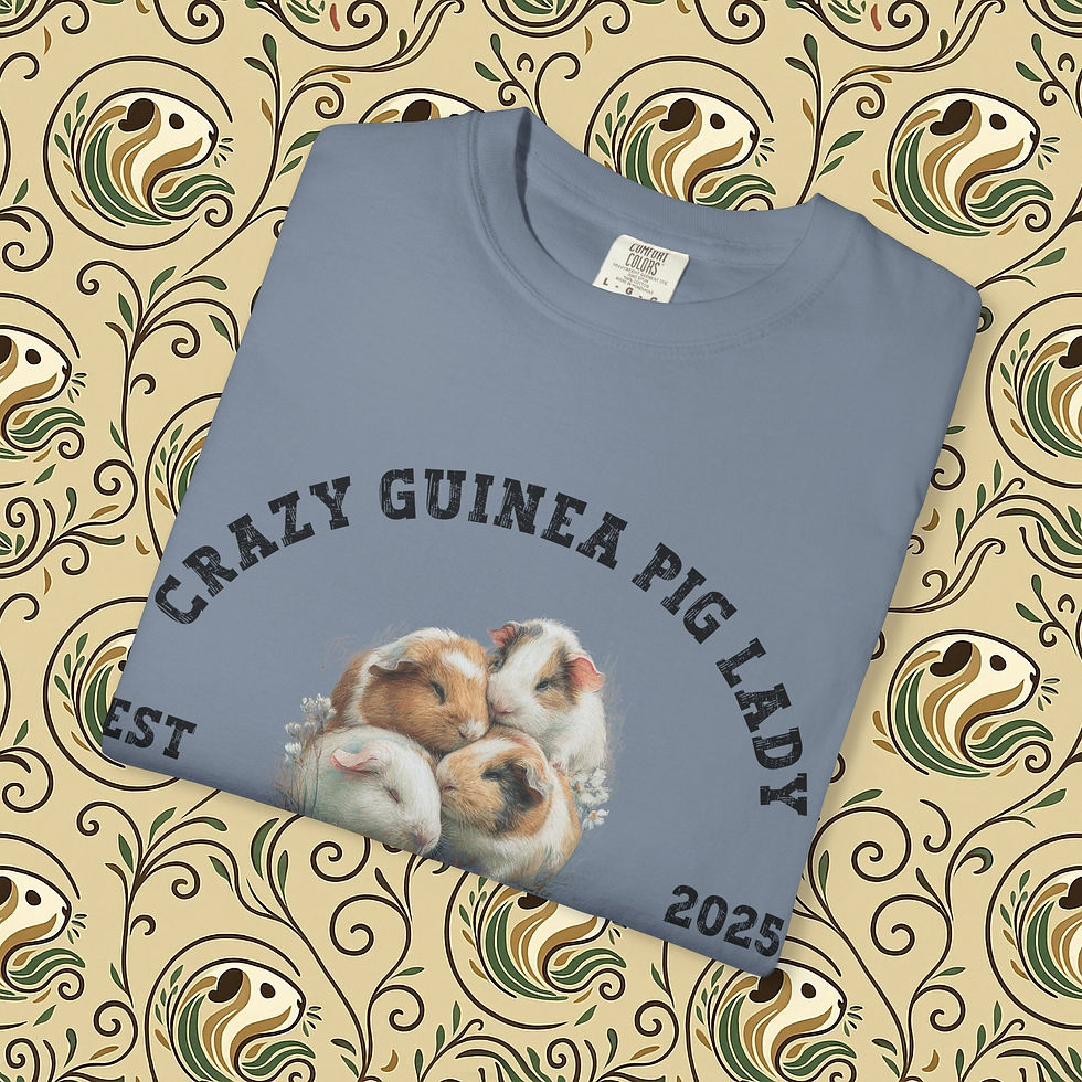 Thumbnail: Crazy Guinea Pig Lady Social Club T-Shirt -Comfort Colors®-Founding Member 2025 