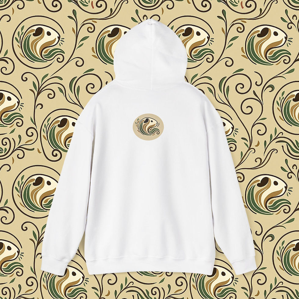Thumbnail: "In Piggies We Trust" Cozy Hooded Sweatshirt for Guinea Pig Fans