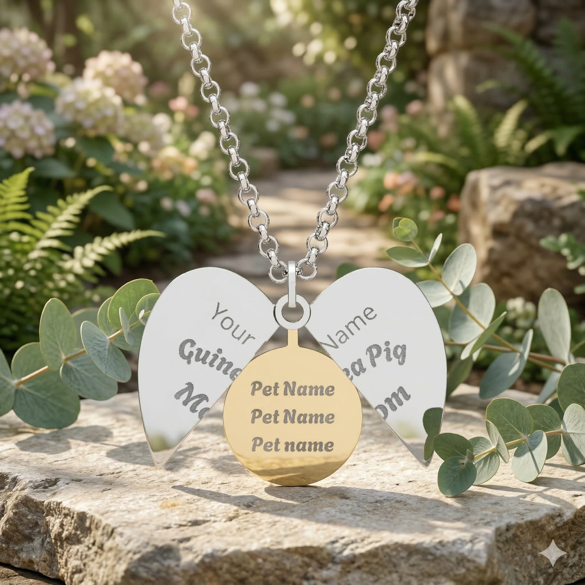 Personalized Guinea Pig Mom Necklace - Hidden Message Heart Locket - Custom Name