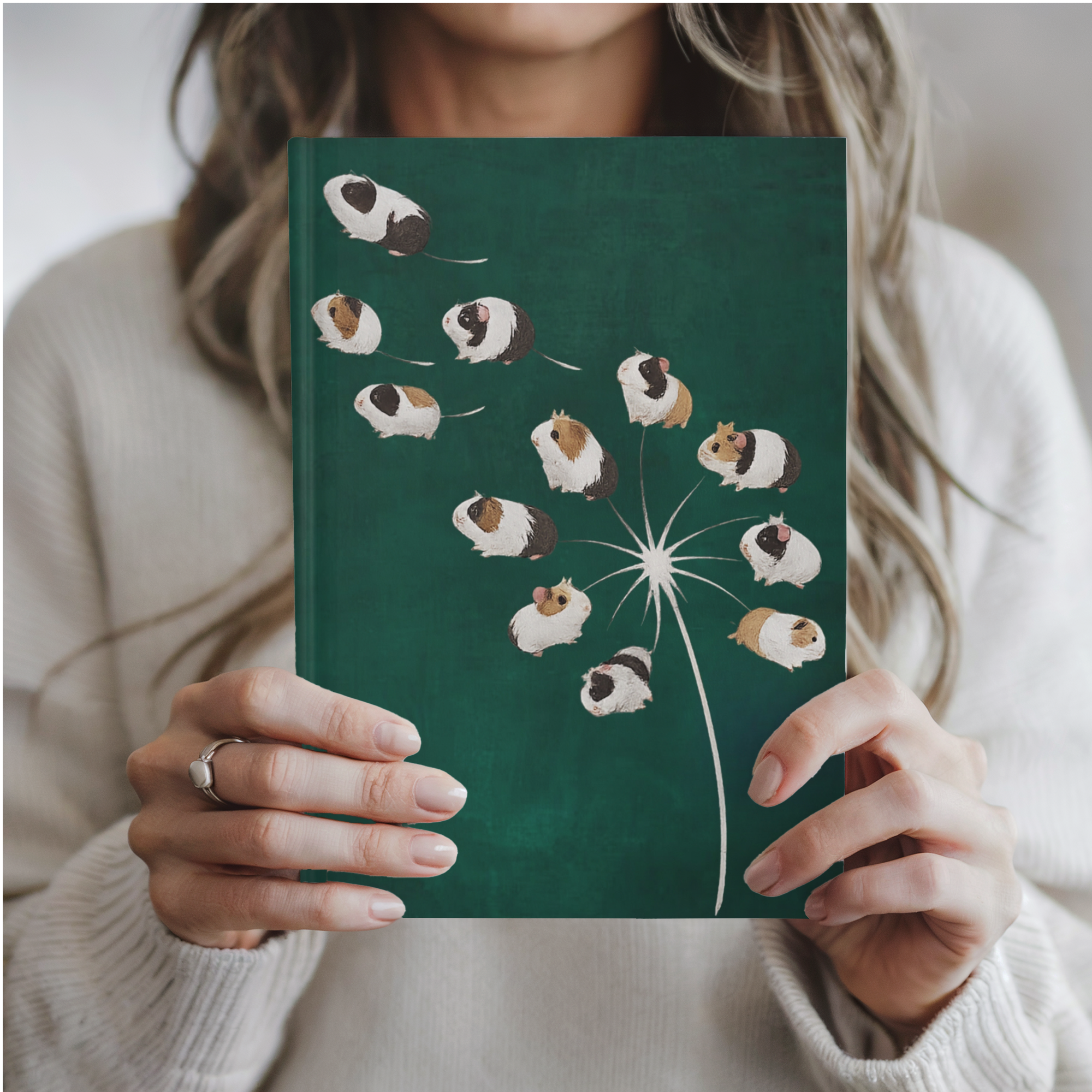 Guinea Pig Dandelion Hardcover Journal — Mom Notebook Diary