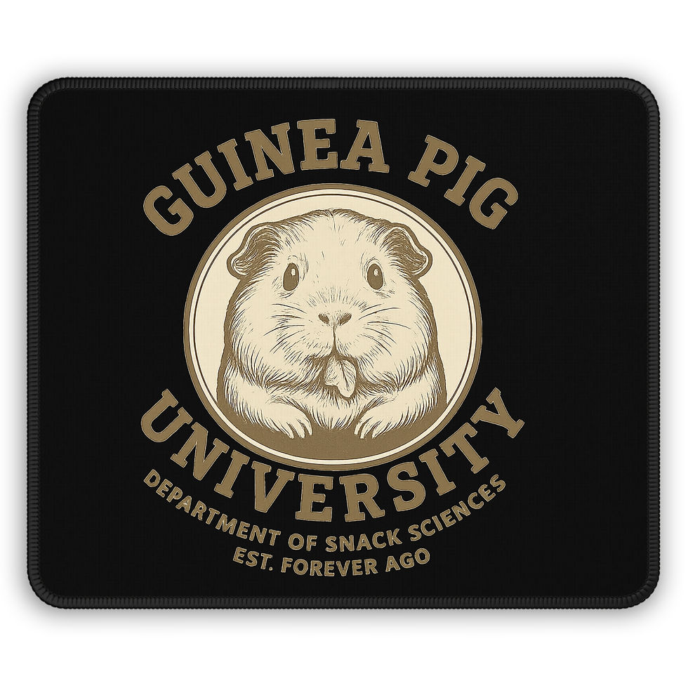Mouse Pad - Guinea Pig University Department of Snack Sciences Est Forever Ago