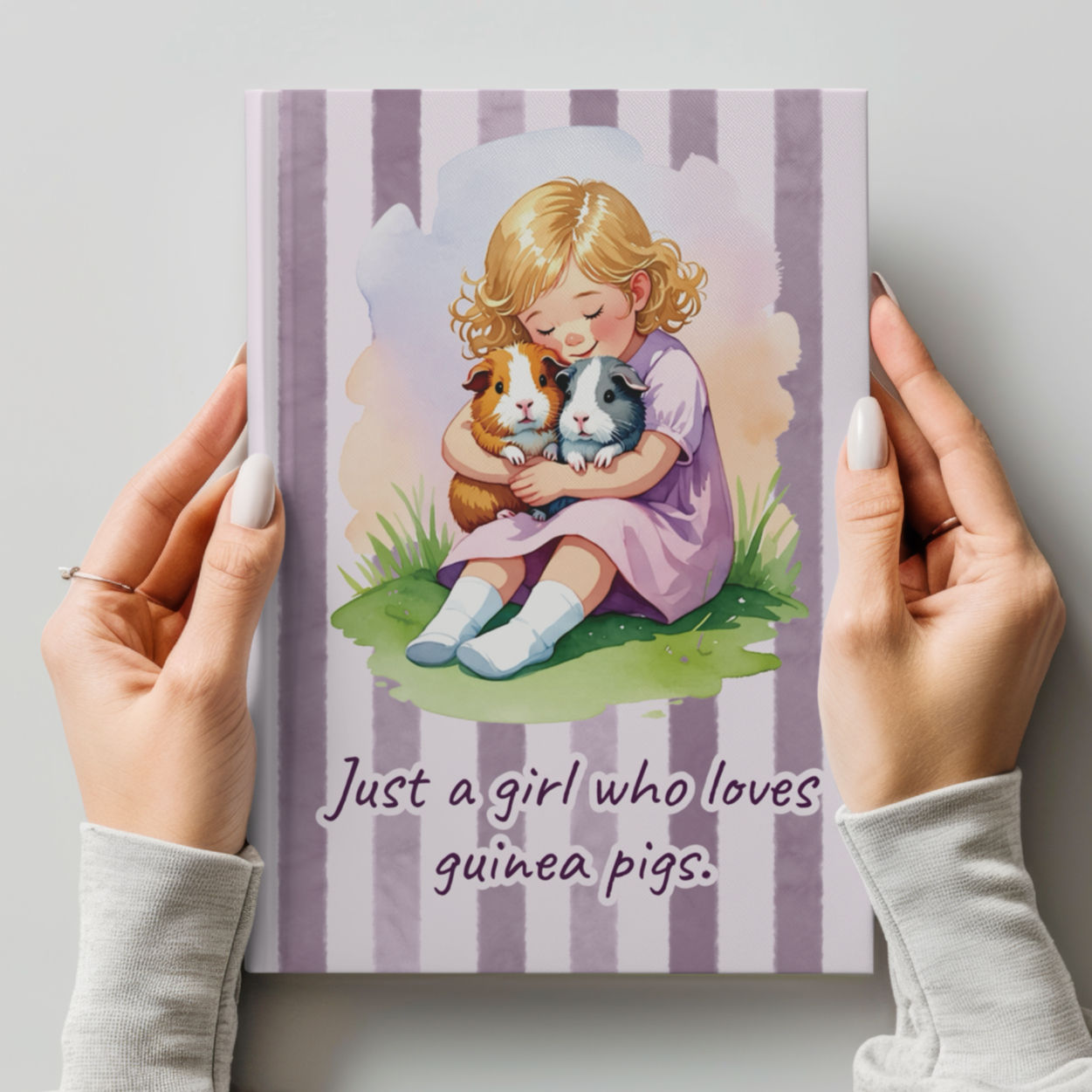 Just a Girl Who Loves Guinea Pigs Hardcover Journal Diary