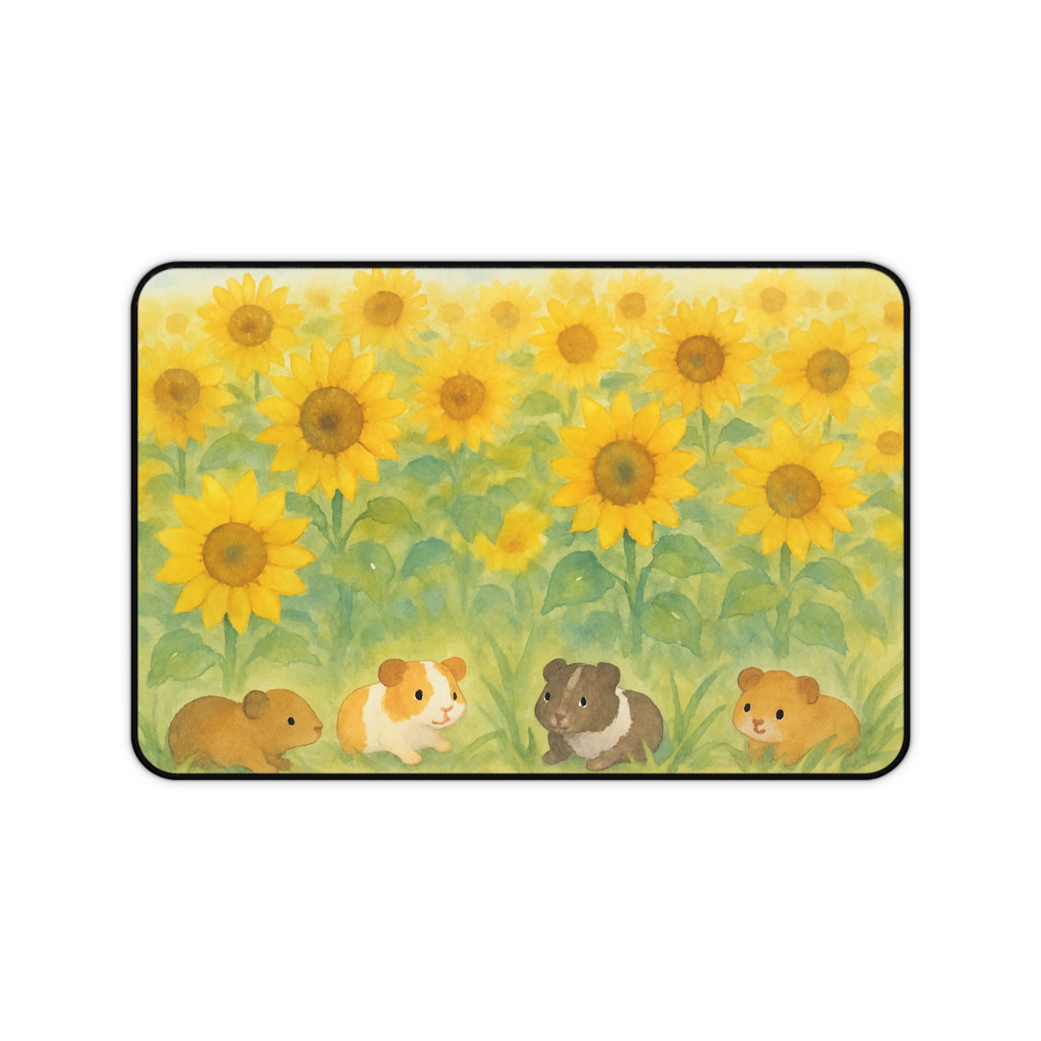 Sunflower Garden Guinea Pig Desk Mat – A Little Sunshine for Your Workspace