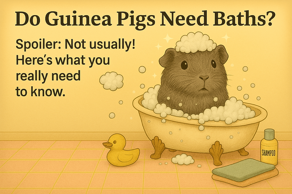 Do guinea pigs need baths? Spoiler: Not usually! Here's what you really need to know.