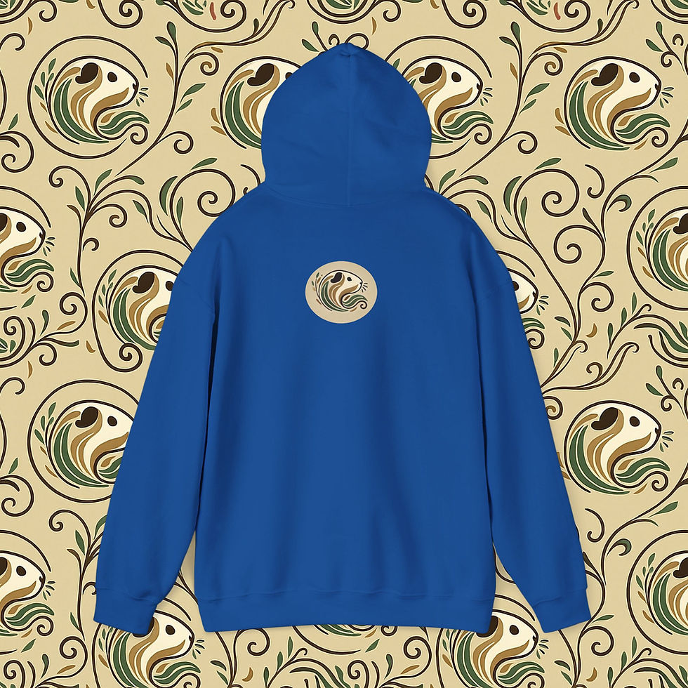 Thumbnail: "In Piggies We Trust" Cozy Hooded Sweatshirt for Guinea Pig Fans