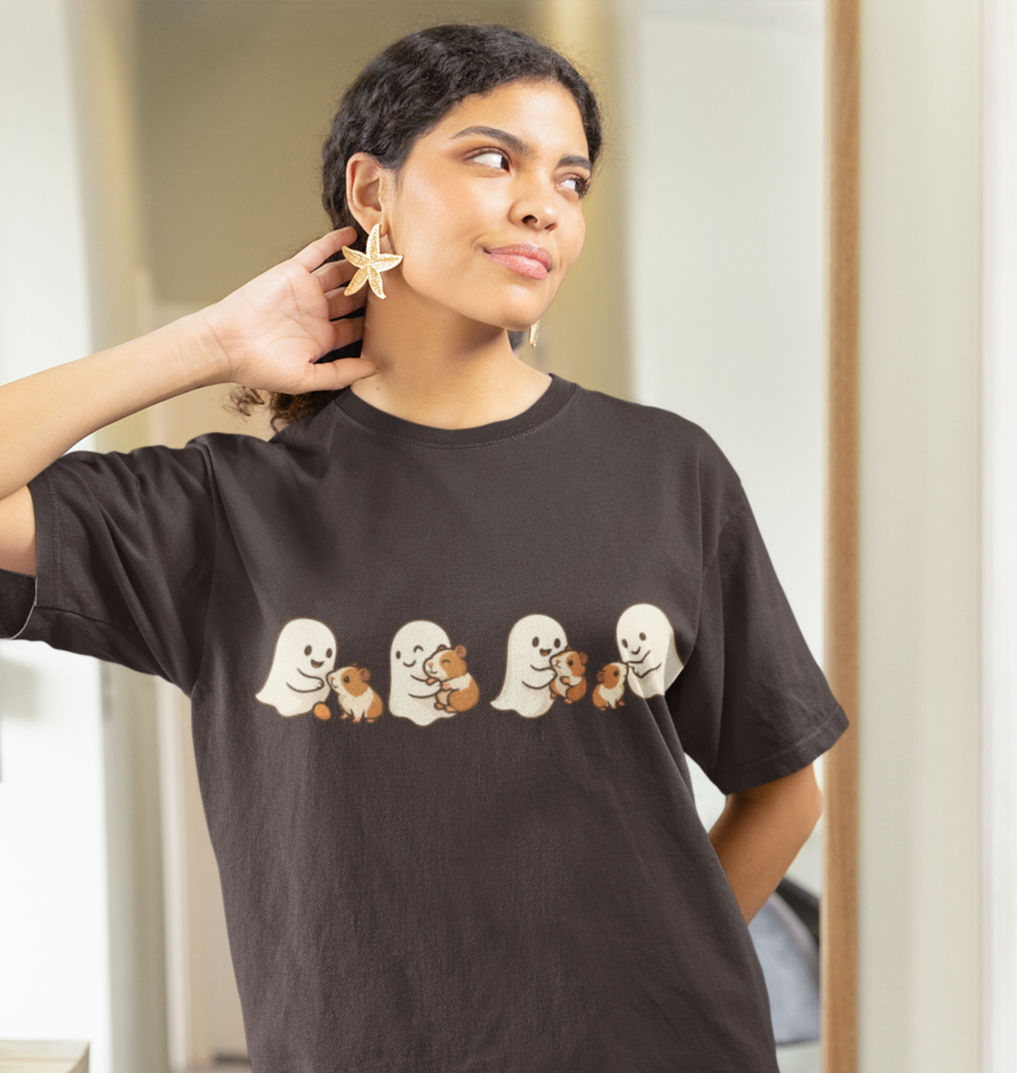 Ghost and Guinea Pig Halloween Shirt - Cute Spooky Season Tee 