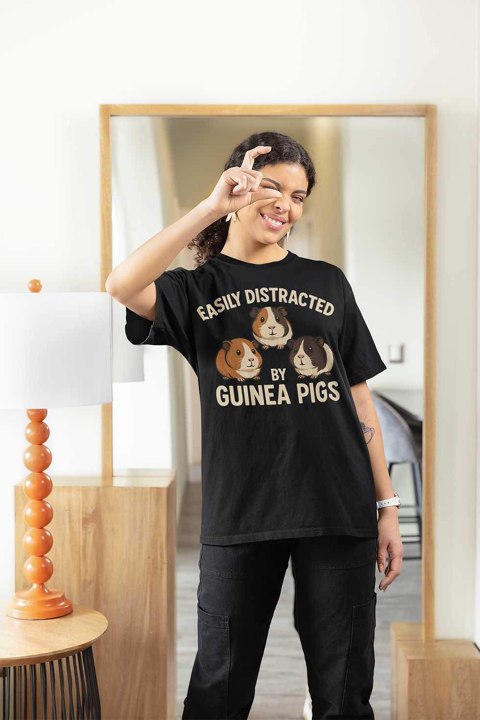 Easily Distracted by Guinea Pigs Shirt, Funny Guinea Pig T-Shirt, Comfort Colors