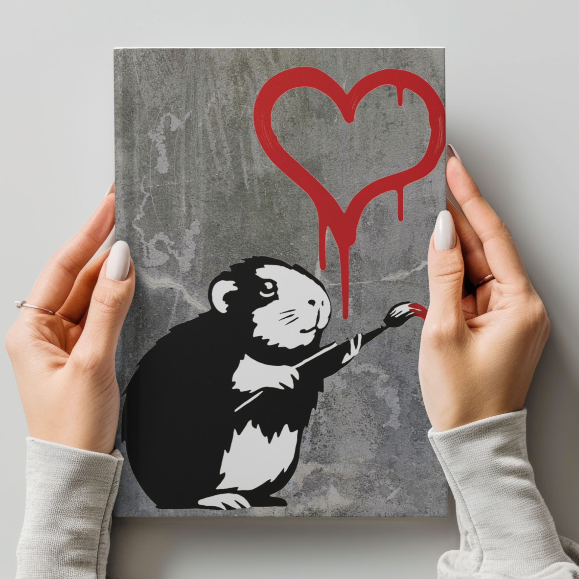 Guinea Pig Street Art Hardcover Journal — 'Painted Heart' Matte Notebook