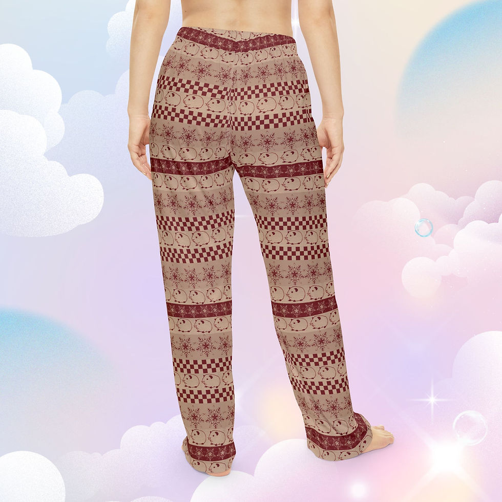 Thumbnail: Cozy Christmas Guinea Pig Pajama Pants – Festive Holiday Lounge & Sleepwear