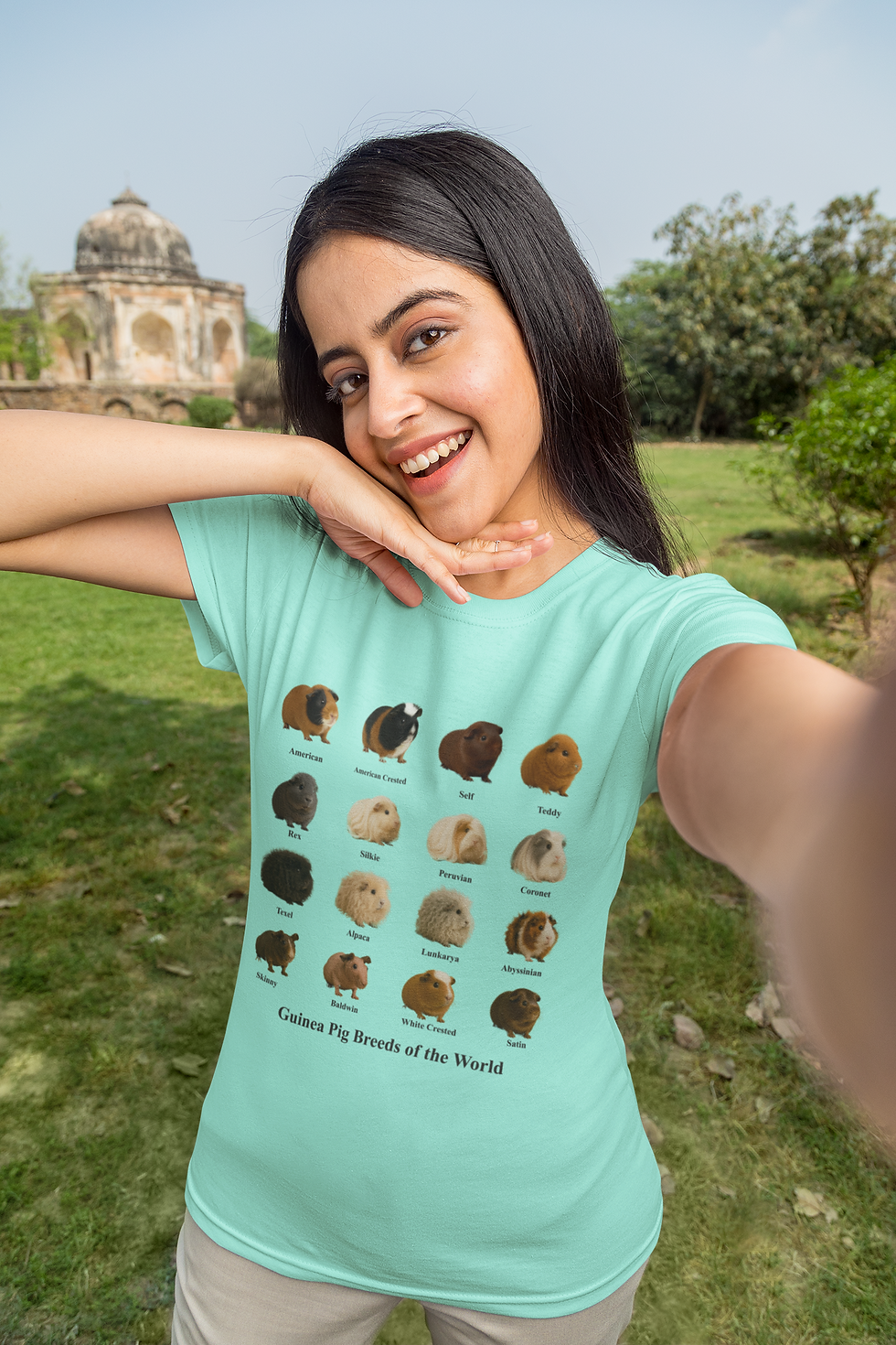 “Guinea Pig Breeds of the World” Luxe T-Shirt – Wear Your Herd with Pride