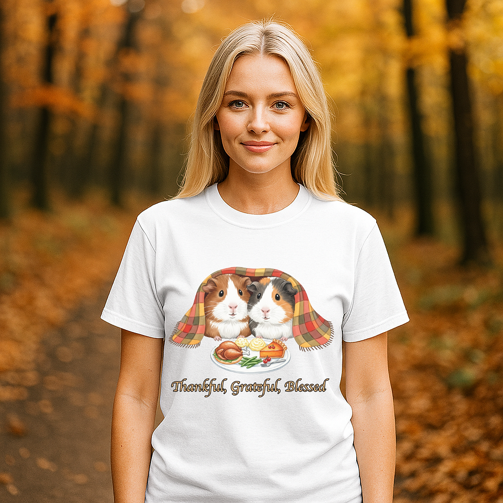 Guinea Pig Thanksgiving T-Shirt – Funny Holiday Dinner Tee