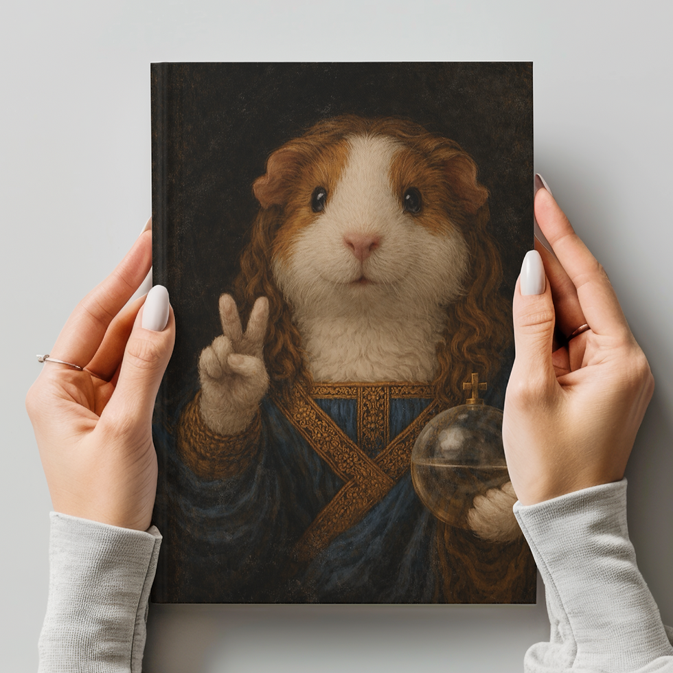 Thumbnail: Guinea Pig Hardcover Journal, Funny Renaissance Art Notebook