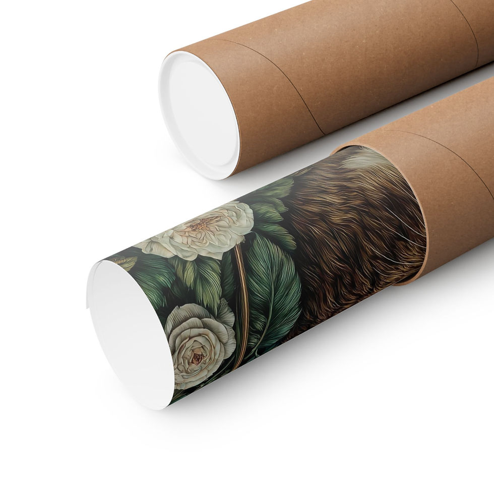 Thumbnail: 🌿  Guinea Pig Botanical Art Print | Vintage Floral Animal Poster