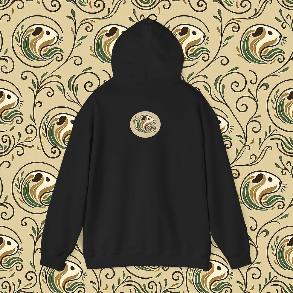 Thumbnail: "In Piggies We Trust" Cozy Hooded Sweatshirt for Guinea Pig Fans