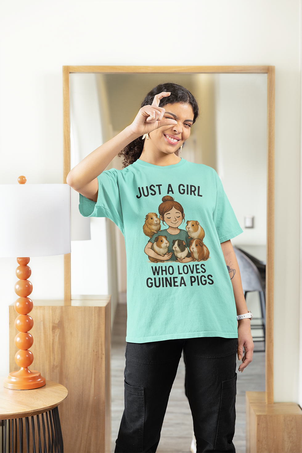 Just a Girl Who Loves Guinea Pigs Luxe T-Shirt – Cute, Cozy, and Cavytastic