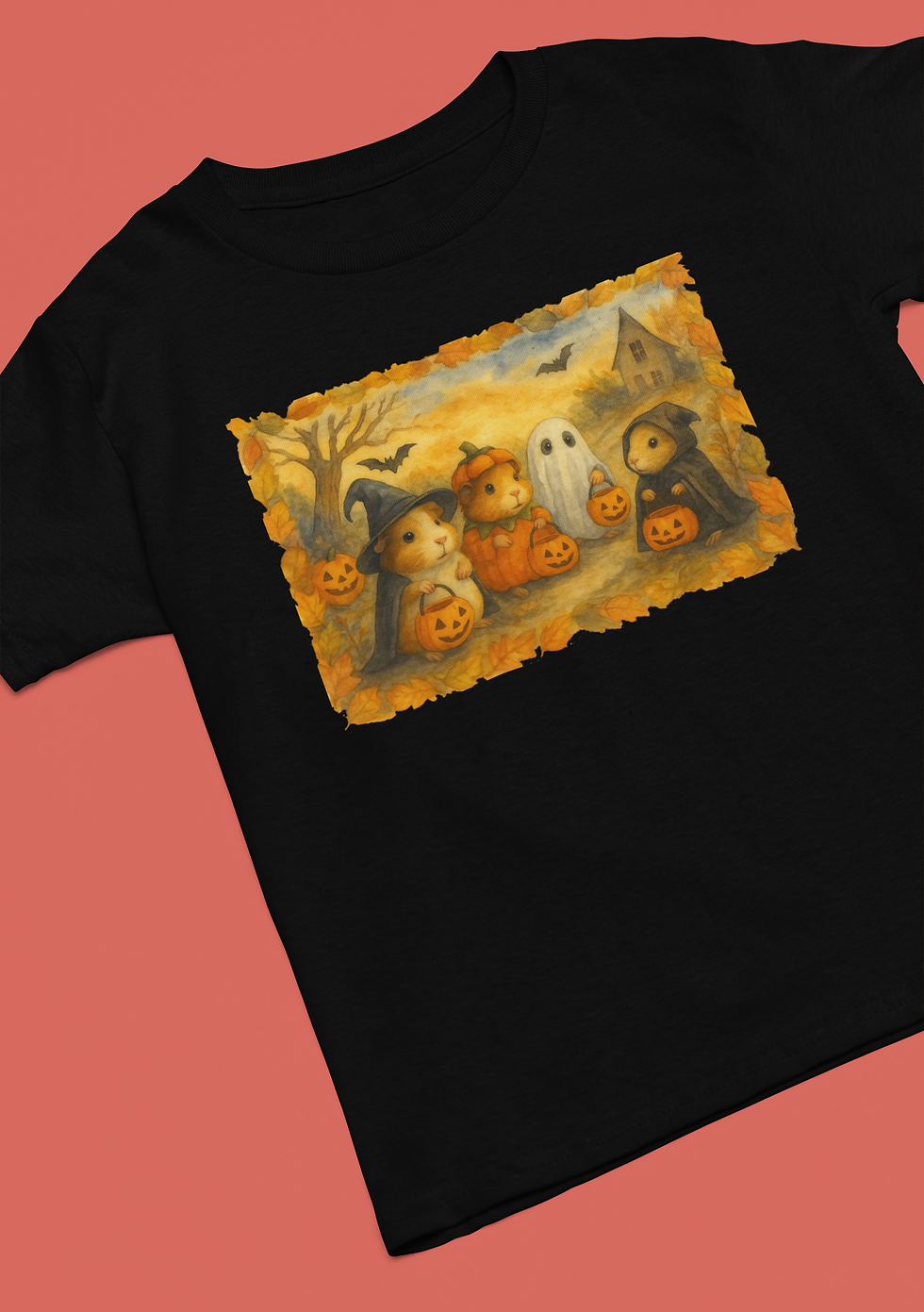 🎃 Trick-or-Treat Piggies Halloween Tee – Unisex Cozy Cotton Shirt