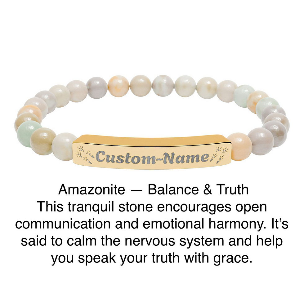 Thumbnail: Custom Guinea Pig Mom Bracelet - Personalized Natural Stone Energy Jewelry