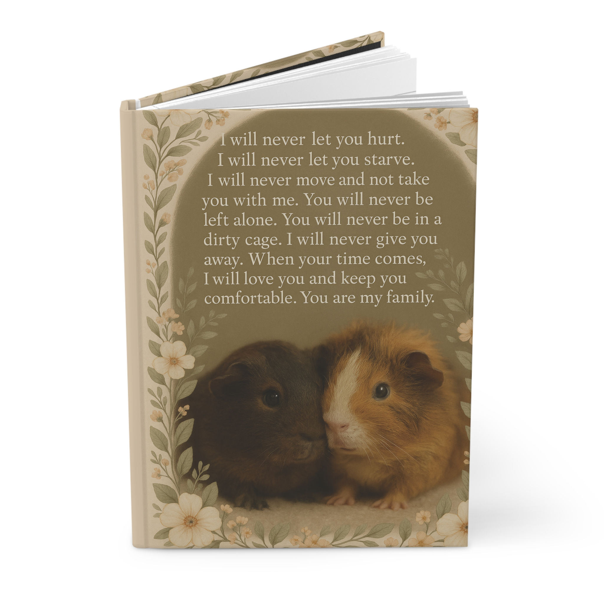 Guinea Pig Love Hardcover Journal | Pet Lover Gift, Animal Memoir, Cute Notebook