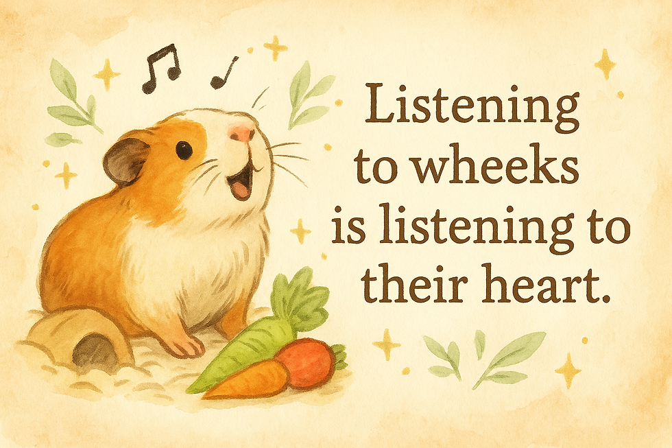 A guinea pig is making vocalizations.