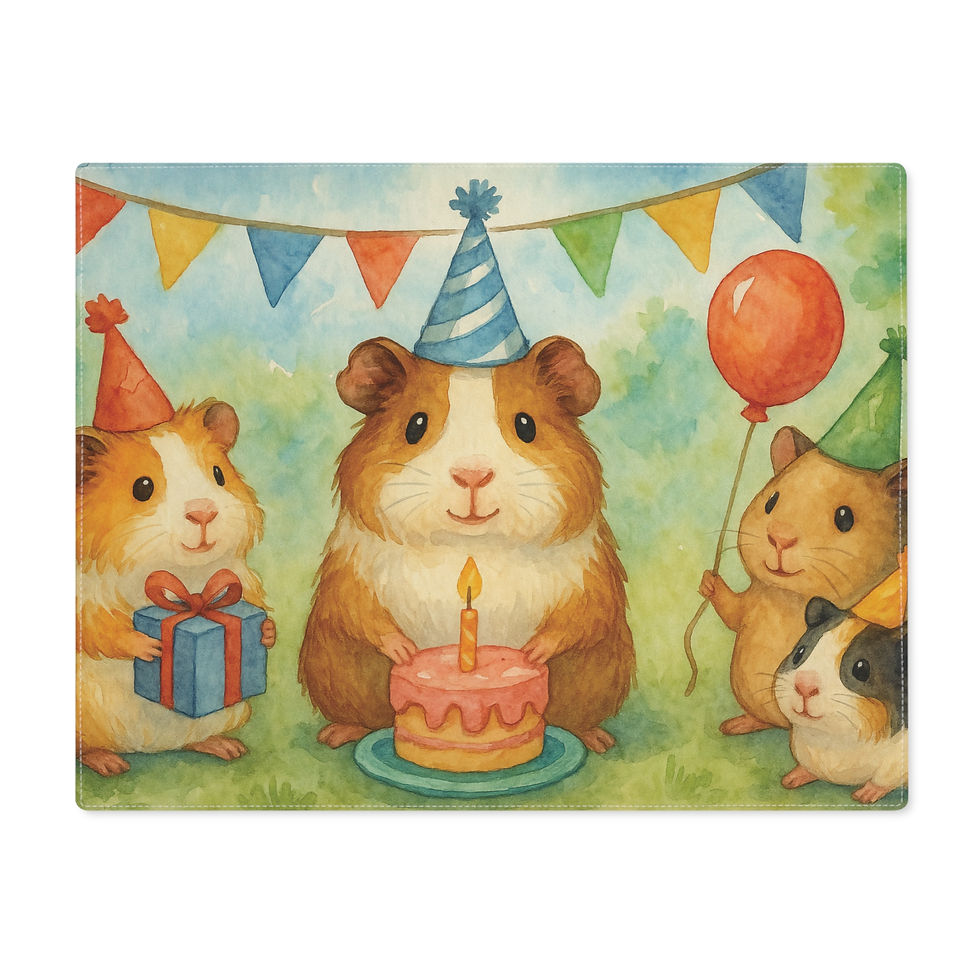 🎉 Guinea Pig Birthday Party Placemat – Celebrate in Cavy Style!