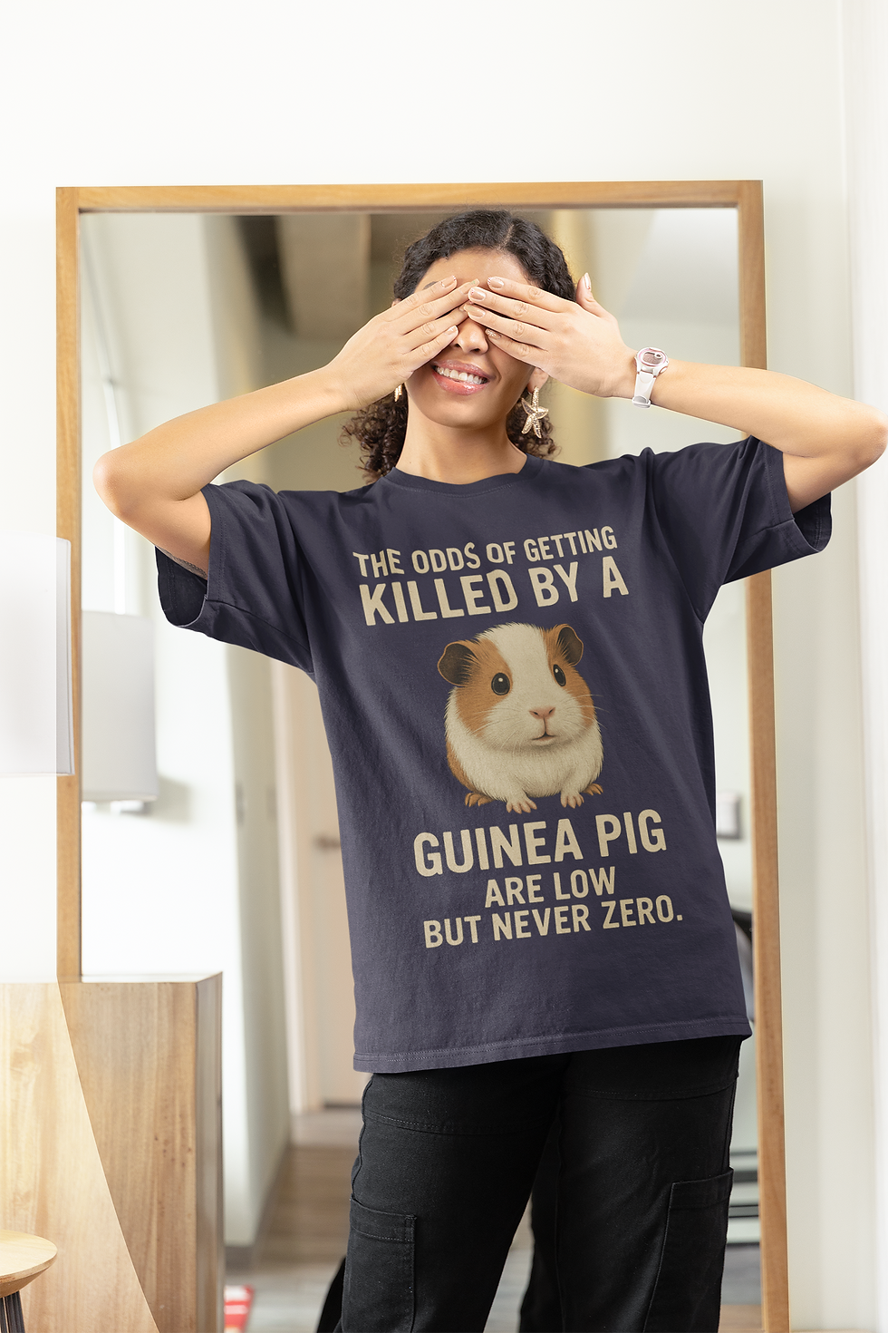 Funny Guinea Pig T-Shirt – “The Odds of Getting Killed by a Guinea Pig” Tee