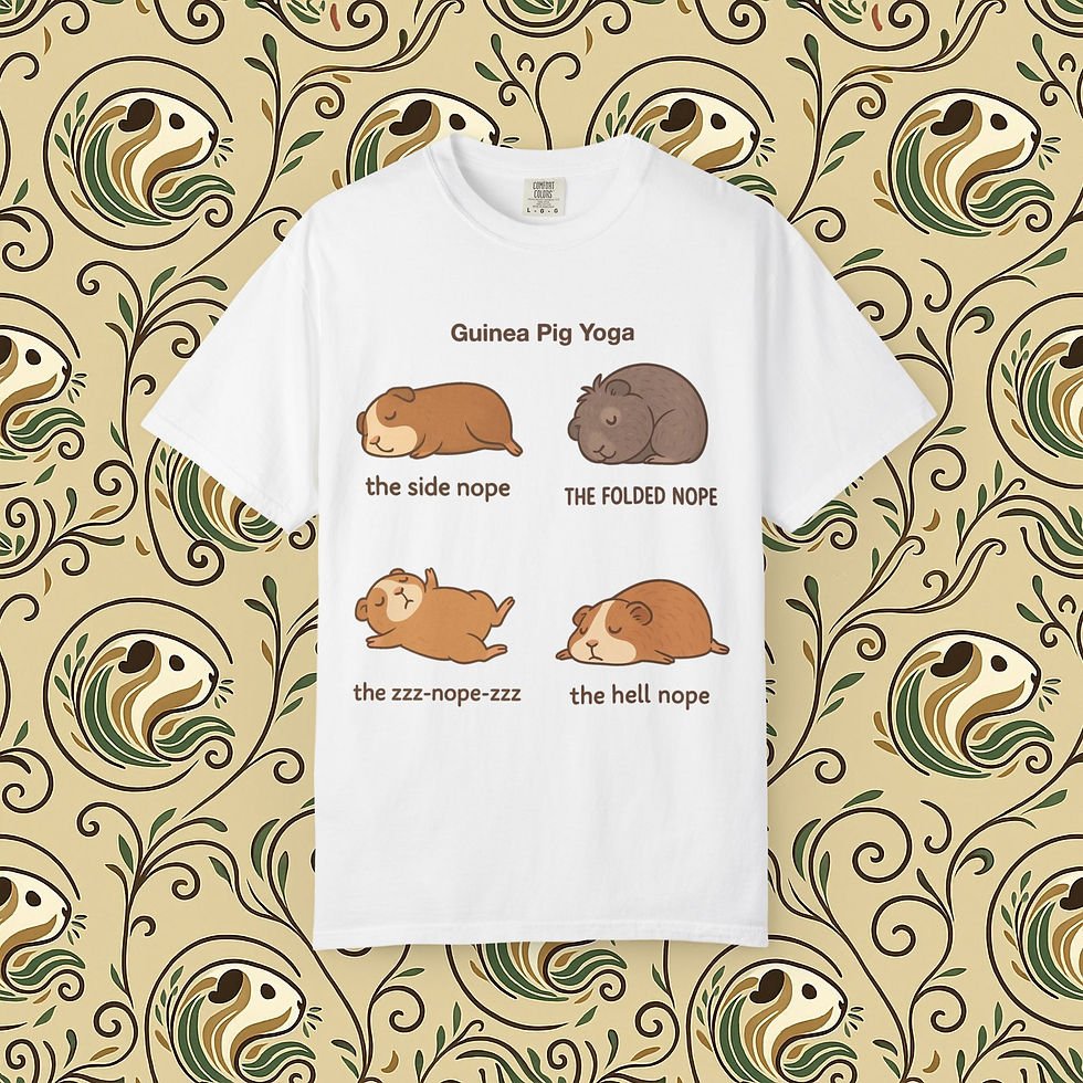 Thumbnail: Guinea Pig Yoga Luxe T-Shirt – Funny Animal Lover Tee for Pet & Zen Fans