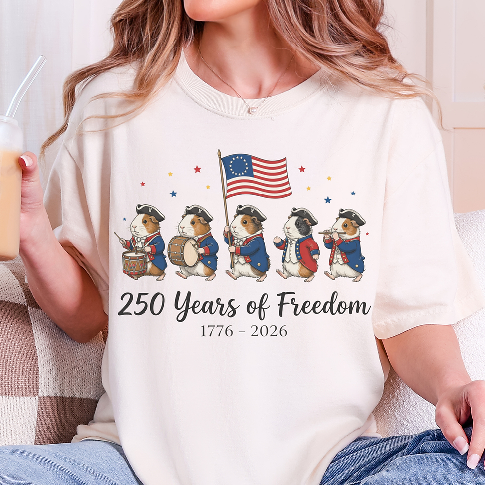Thumbnail: Revolutionary Guinea Pigs TShirt Comfort Colors "250 Years of Freedom 1776-2026"