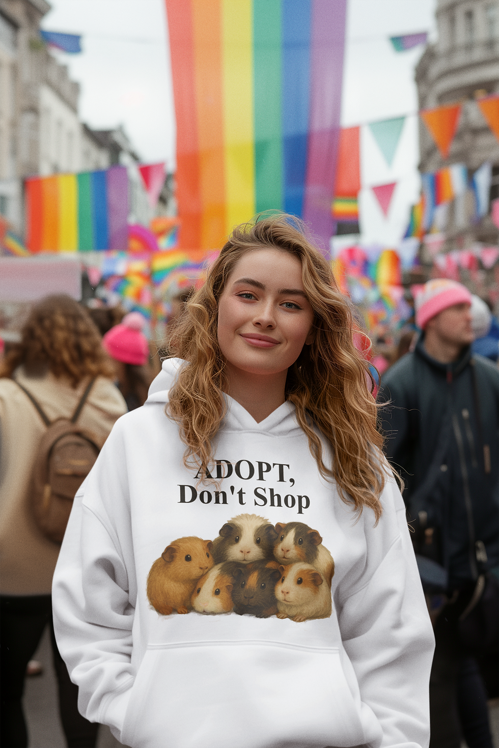 Adopt Don’t Shop Hoodie – Support Guinea Pig Rescue
