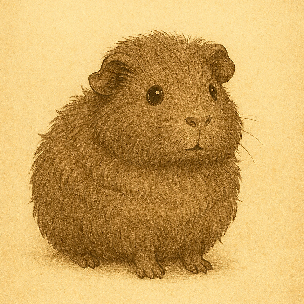 The bottom line about bathing your guinea pig. A large brown guinea pig is resting.